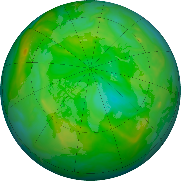 Arctic ozone map for 05 July 2008